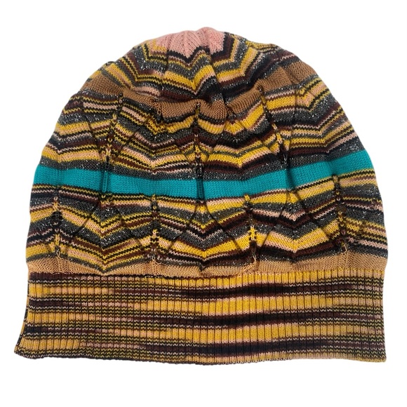 Missoni Women's Multicolored Zigzag Knit Wool -Blend Beanie One Size